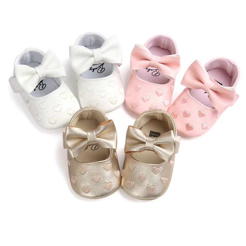Meckior รองเท้าเด็กทารกแรกเกิดเด็กทารกสาว First Walker PU Sofe Sole เจ้าหญิง Bowknot Fringe เด็กวัยหัดเดินรองเท้าเปลเด็กสบายๆ