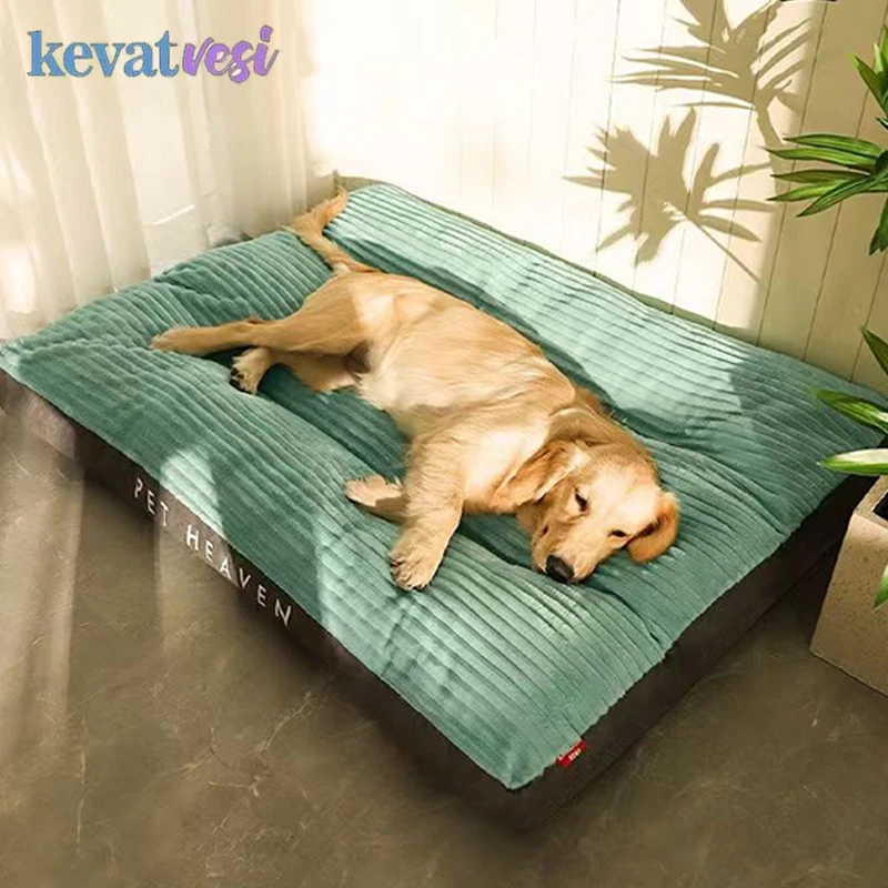 Cama suave para perros, estera para dormir cálida para perros, estera de pana para mascotas para perros pequeños, medianos y grandes, cama extraíble para cachorros, suministros para mascotas