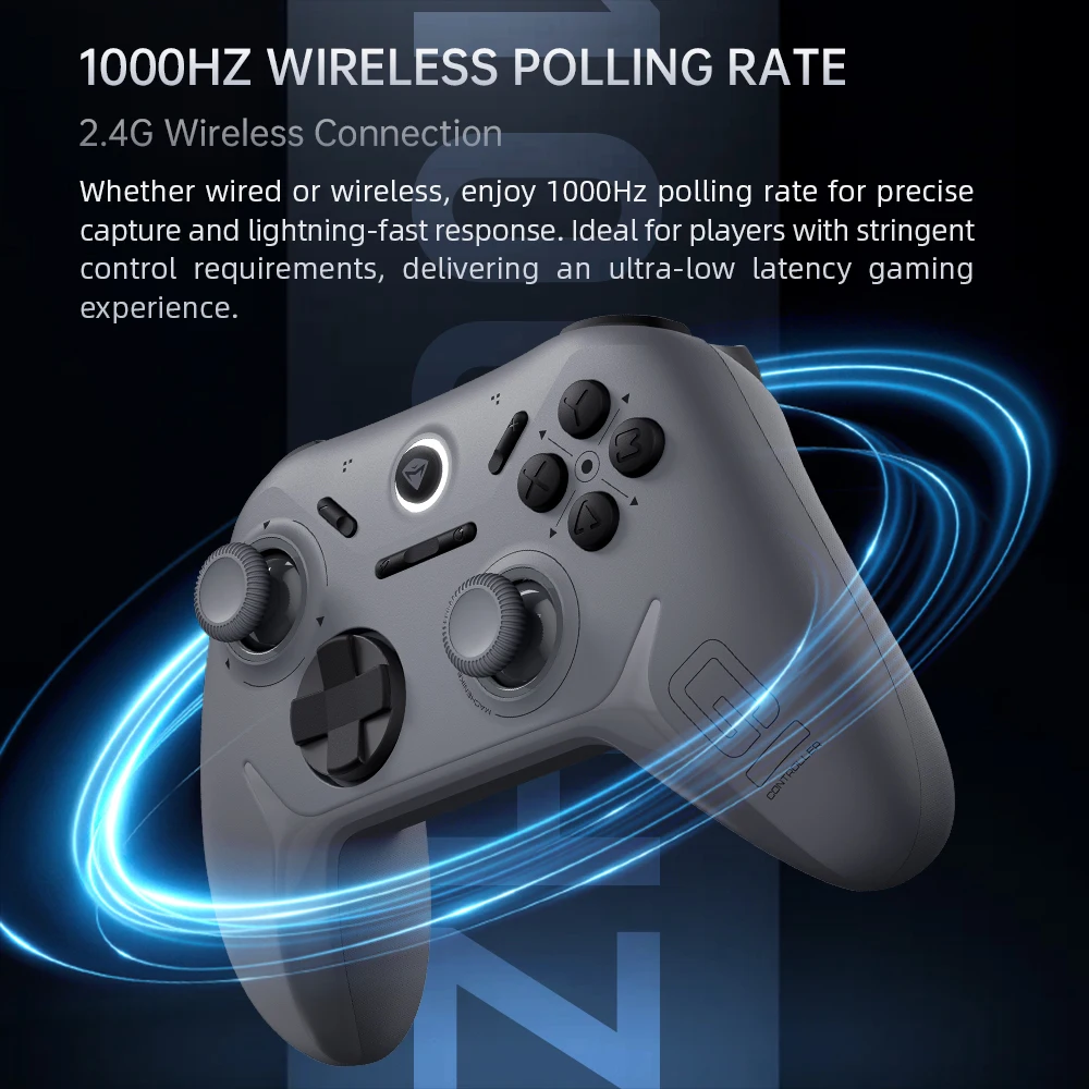 Controller di gioco wireless MACHENIKE G1 con joystick trigger effetto Hall con frequenza di polling 1K per Nintendo Switch PC iOS Android