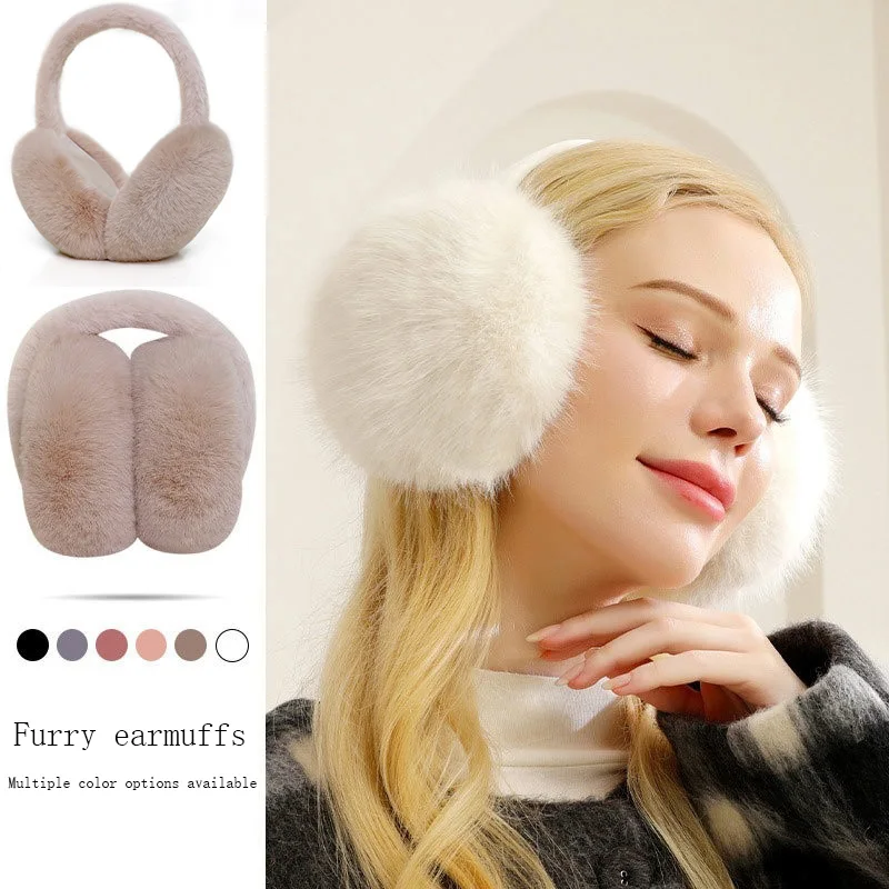 Orejeras de Color sólido a la moda para exteriores, protección contra el frío, orejeras, cubierta para las orejas, calentador de orejas de felpa suave, cálido para invierno para mujeres y hombres EZr01