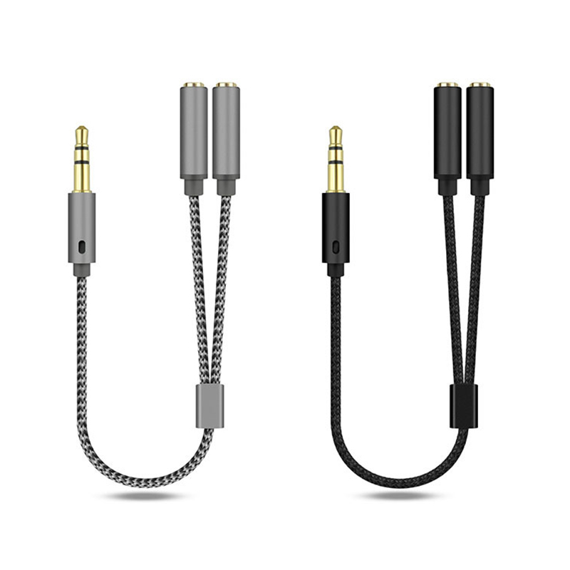Divisor de Audio de 3,5mm Y Jack 1 macho a 2 hembra M/F adaptador de conector de auriculares estéreo de 3,5mm accesorios para auriculares