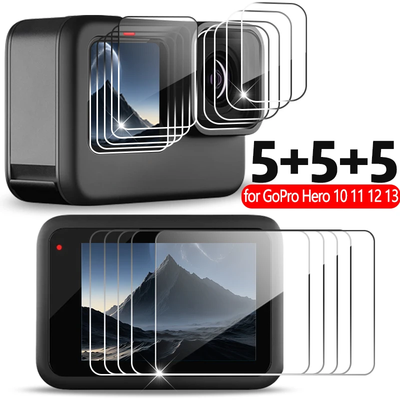 LCD Screen Protector for Go Pro Hero 13 12 11 10 9 Black Camera Lens HD Clear Tempered Glass Films For GoPro Hero13 Accessories