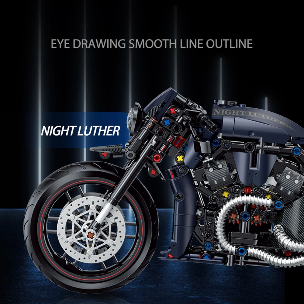 การวิเคราะห์รถจักรยานยนต์บล็อกอาคาร Harleys มอเตอร์ไซด์ Ducatiied หัวรถจักร Road Racer อิฐประกอบรุ่นรถของเล่นเด็กของขวัญ