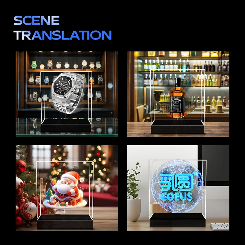 3D Holographic Fan LED Light Display Box - Halloween & Christmas Desktop Decor Video & Image Playing Feature