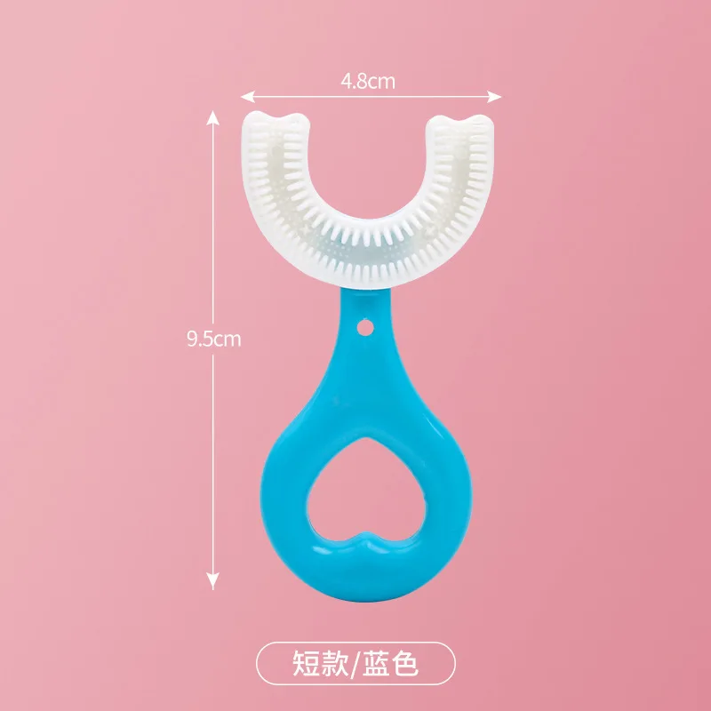 칫솔 어린이 360 학위 U 자형 어린이 칫솔 Teethers 브러시 실리콘 어린이 치아 구강 관리 청소