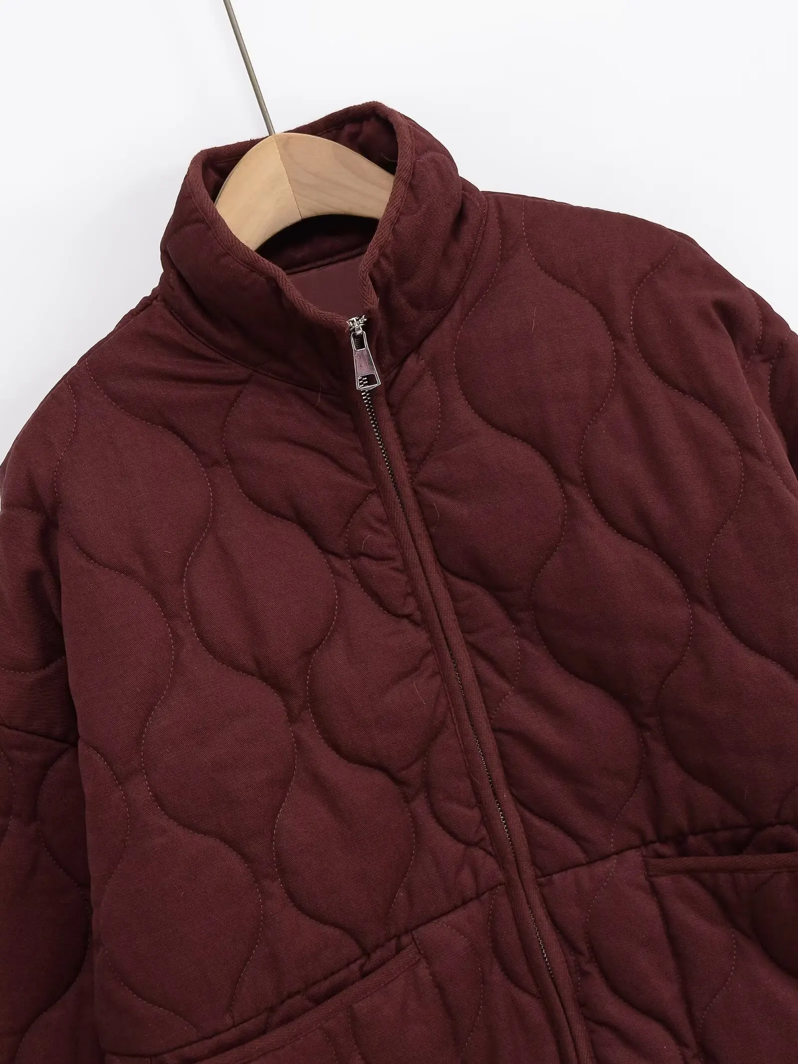 Veste matelassée en coton chaud pour femme, nouvelle Collection d'automne 2021, série Simple, sélection multicolore, col montant