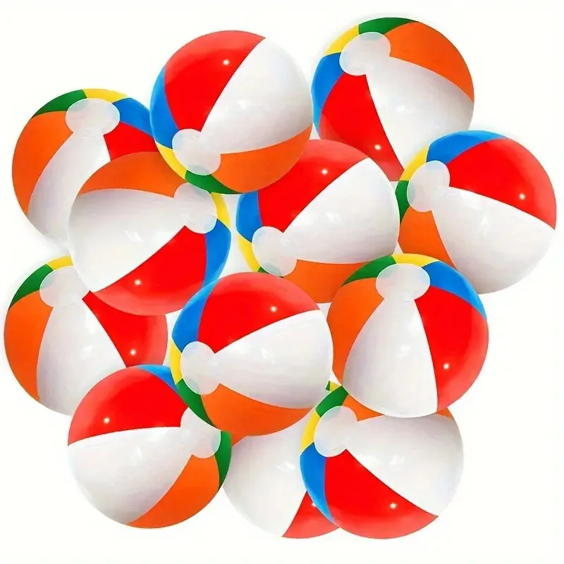10 pçs bola de praia inflável balões coloridos piscina festa jogo de água balões praia esportes chuveiro bola brinquedos divertidos para crianças