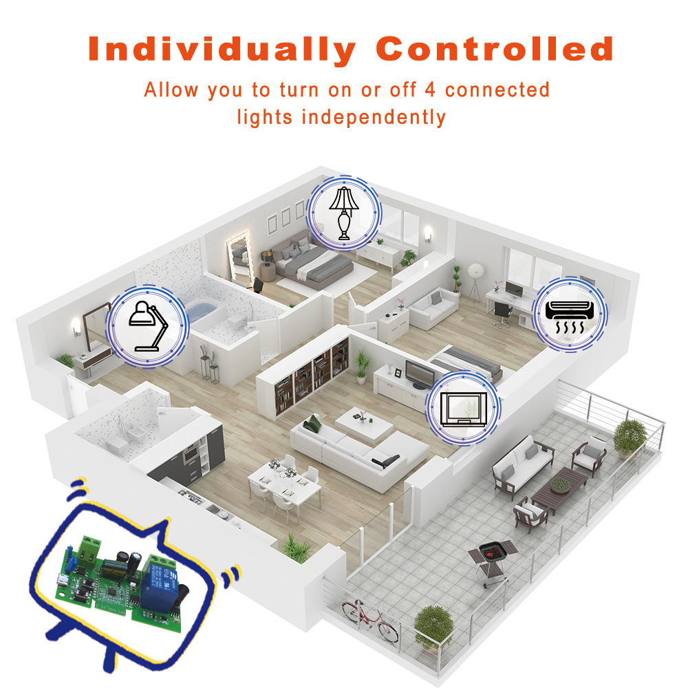 EWELINK WIFI สมาร์ทโรงรถประตู Gate Controller 433 รีโมทคอนโทรล Circuit Breaker สวิทช์โมดูลรีเลย์ควบคุมเสียง Alexa