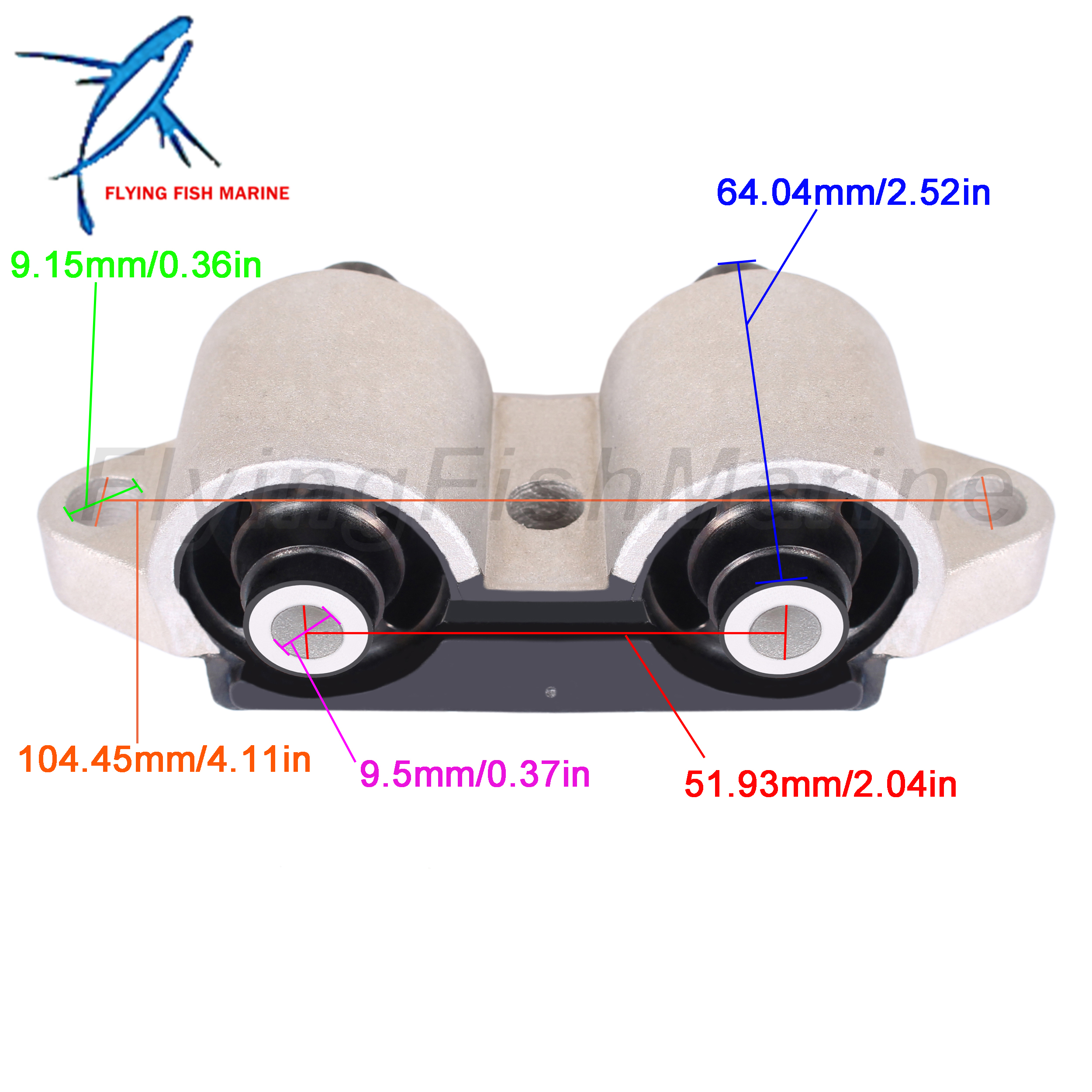 アウトボードエンジンラバーマウントダンパー、yaha parsun Hdx makara、50hp 60hp、69w-44514-00-00、94 4d、F60-02020000用の上部