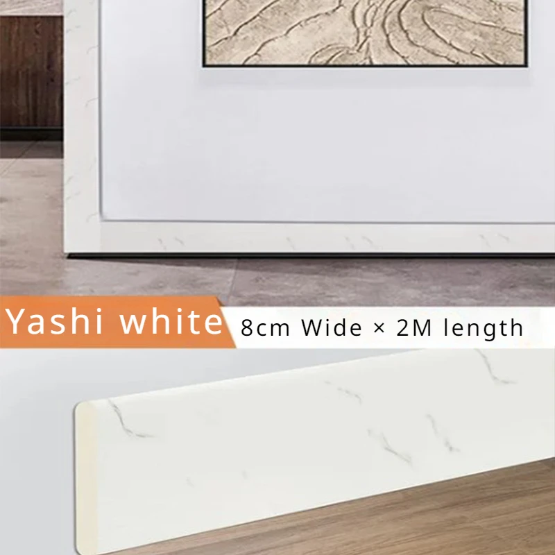 Línea de rodapié autoadhesiva impermeable, 3D pegatina de pared, decoración anticolisión engrosada, 2M