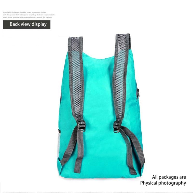 Outdoor neutrale waterdichte opvouwbare rugzak Grote capaciteit Draagbare camping Wandeldagtas Runing Ultralichte opvouwbare tas