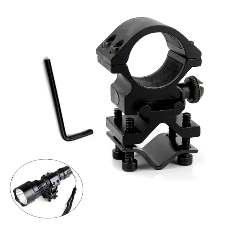 Clip de riel de Metal Universal, anillo de 25mm, montaje de pistola de riel de 20mm, linterna táctica, soporte de antorcha láser para luz de Flash de caza 501B C8