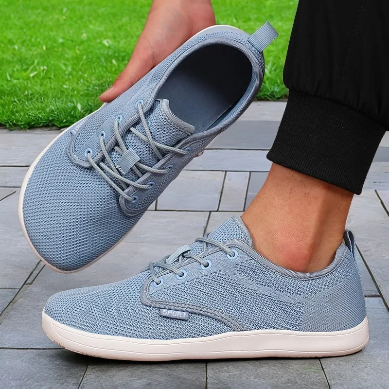 Breite Zehen-Männerschuhe, atmungsaktiv, gestrickt, Mesh, bequem, Barfuß, lässig, vielseitig, weiche Sohle, breite letzte Schuhe, Wanderschuhe 2025,