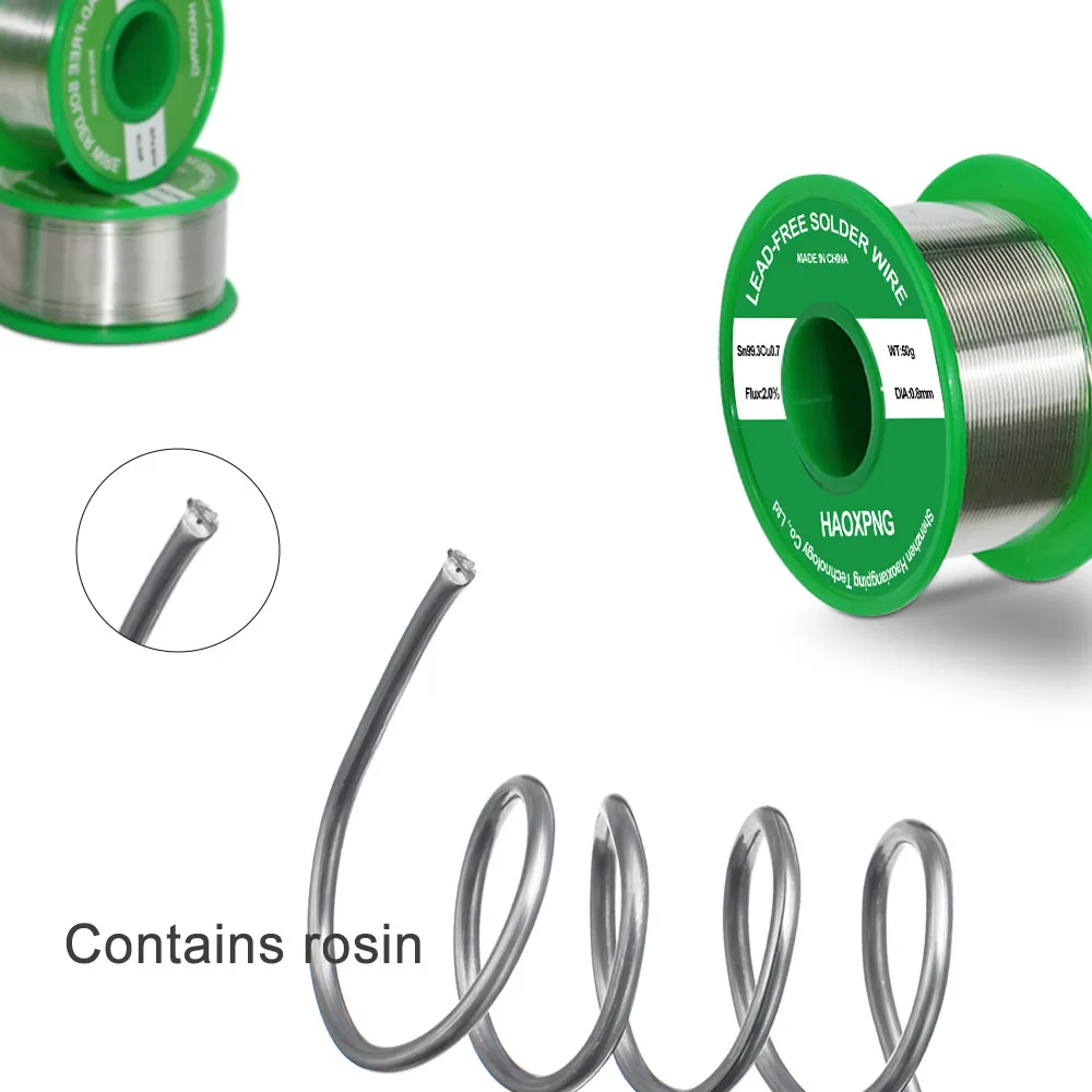 Lead-free rosin core pure tin 99.3% Soldering Wire Cleaning free Low Melting Point 217 Degrees