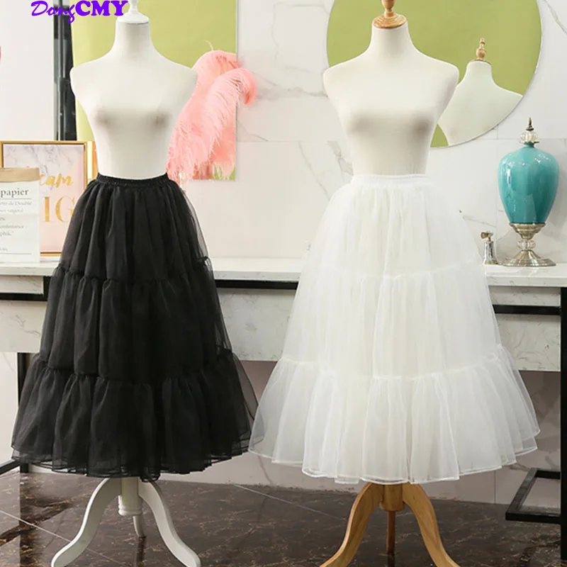 Long Vintage Bridal Fluffy Petticoat DongCMY Tulle Underskirt Puffy Tutu Crinoline Evening Cosplay for Wedding Dress