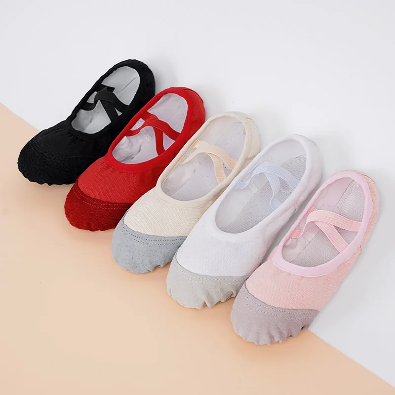 Scarpe da ballo per ragazze e donne Scarpe da ballo Pantofole da balletto in tela Scarpe da ballo per bambini Scarpe da ballo per balletto con suola morbida per adulti Scarpe da ballerina