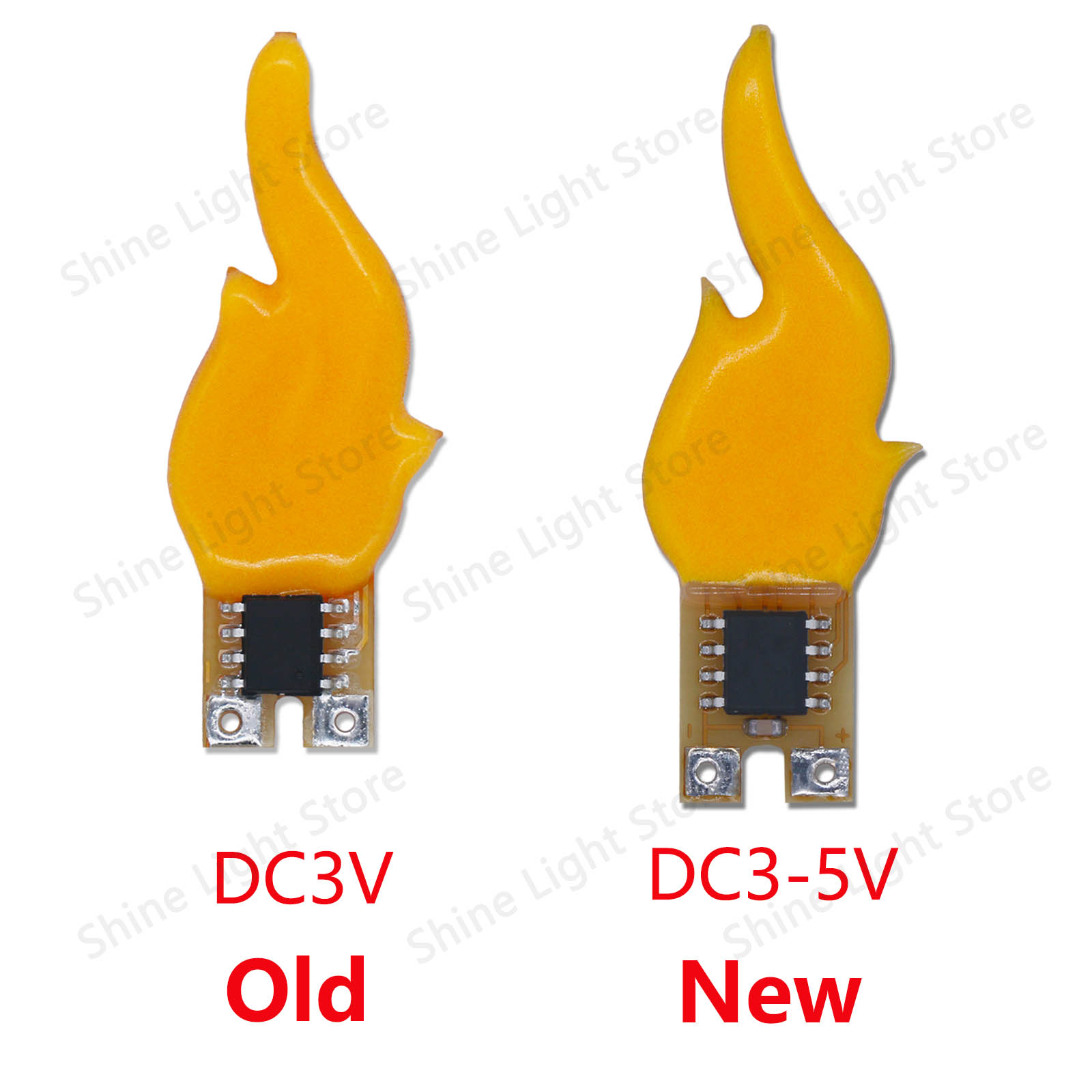 Lámpara LED de llama de vela de 3v, bombilla LED cob, diodo, decoración para fiesta, Camping, accesorios de bombilla para el hogar, Chip LED DIY