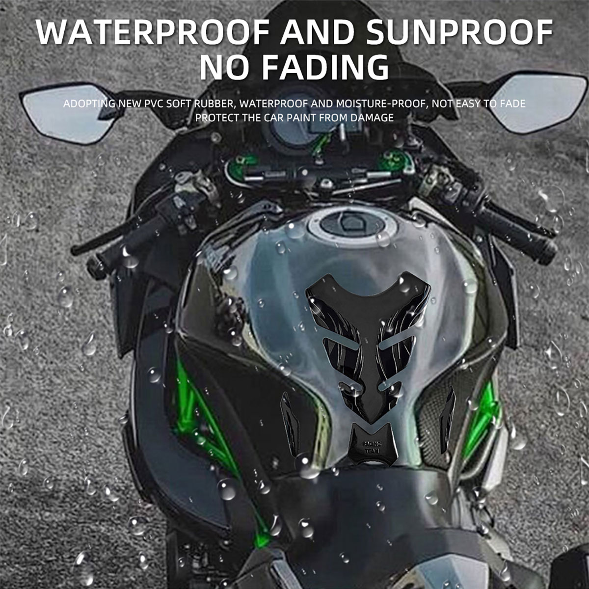 Adesivo de osso de peixe para motocicleta, adesivo para tanque de motocicleta, espinha de peixe 3d, protetor de óleo e gás, modificação de decalque