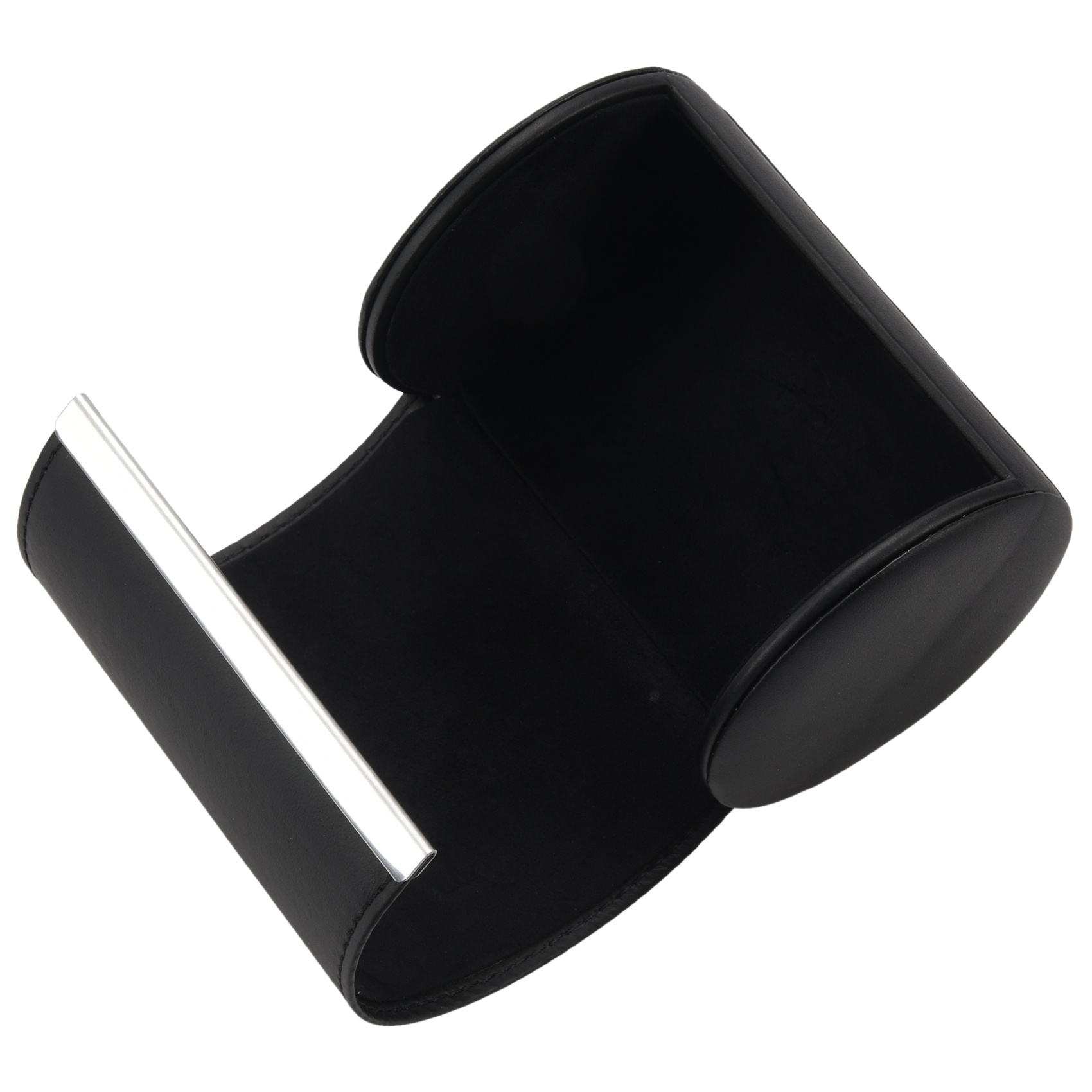 Black Necktie Neck Tie Storage Case Travel Gift Box Cylinder Shape