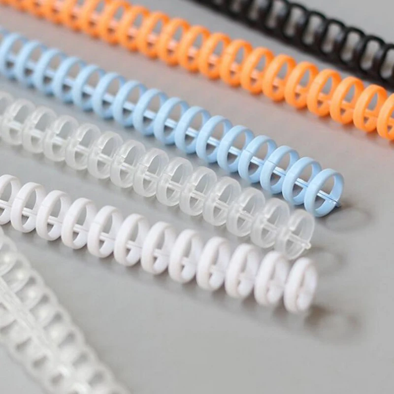 5Pcs Binding Rings 30 Hole Loose-leaf Binding Strip Plastic Loose-leaf Ring Binding Clip Loose-leaf Binder Book Binding