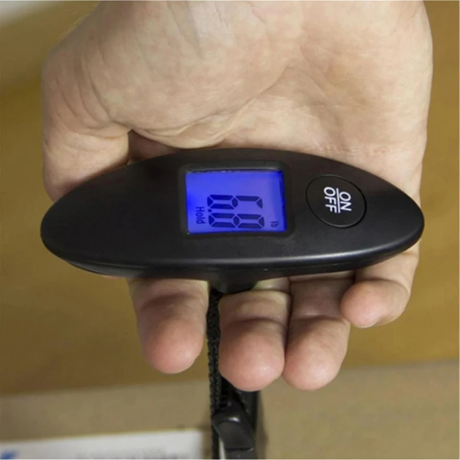 Báscula de equipaje portátil de 40kg/100g, báscula colgante Digital de viaje de alta precisión con cinturón de correas, equipaje electrónico Digital LCD