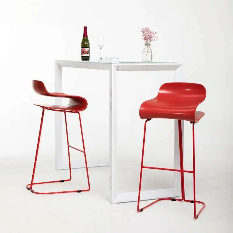 Cadeiras de bar relaxantes e modernas, estilo nórdico, minimalista, luxuoso, criativo, cozinha, bancos altos, móveis para casa wz50bc