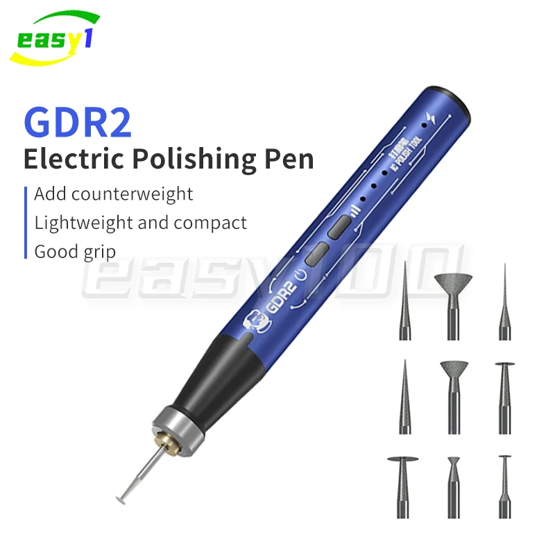 Caneta de polimento multifuncional mecânica gdr2, para reparo de celular, chip ic elétrico, cpu, perfuração, corte, gravura, polidor