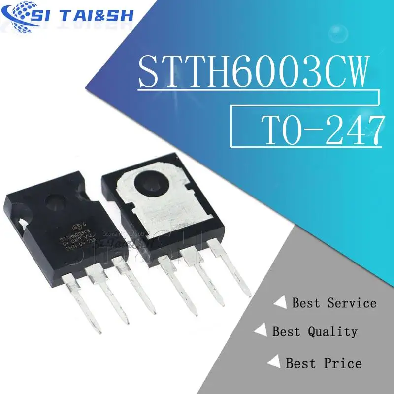 5pcs STTH6003CW STTH6003 300V 60A novo sistema de dados original