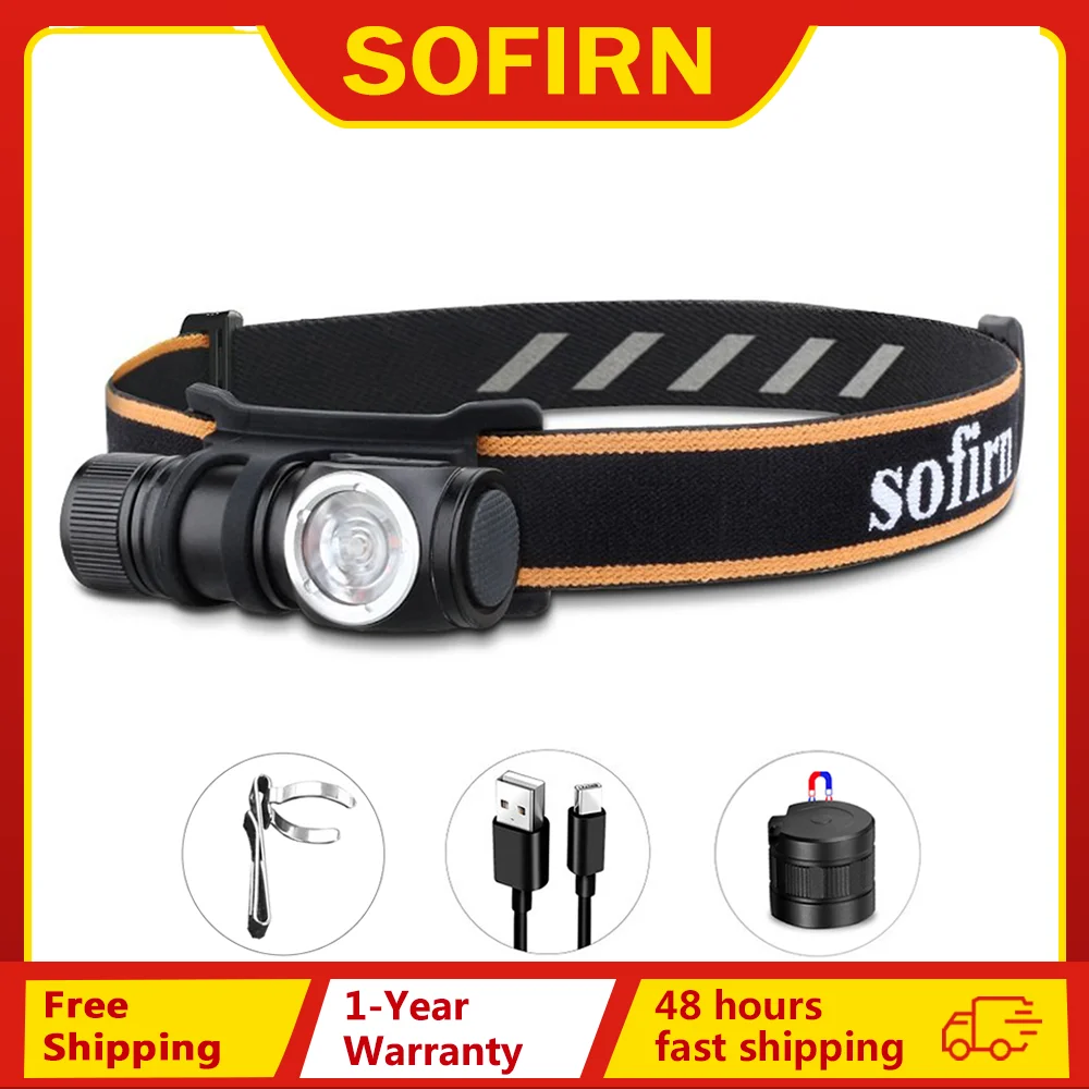 Sofirn HS10 USB C Sạc Mini 16340 Đèn Pha 1100lm LH351D 90CRI Góc Đèn Pin TIR Quang Học Với Nam Châm Đuôi 2 Nhóm