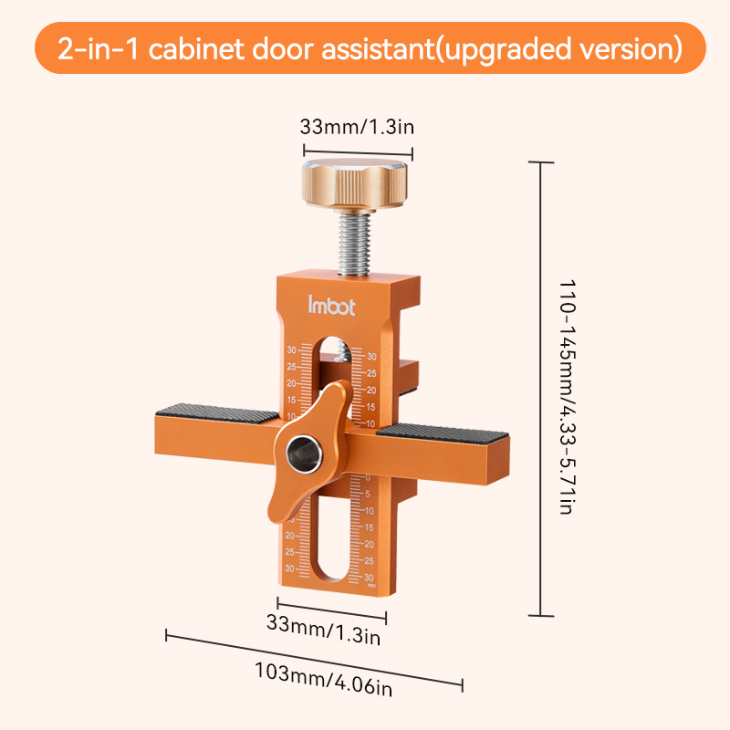 Posicionador de montagem de porta de armário IMBOT, com posicionador de perfuração, adequado para montagem com moldura frontal ou gabinete sem moldura