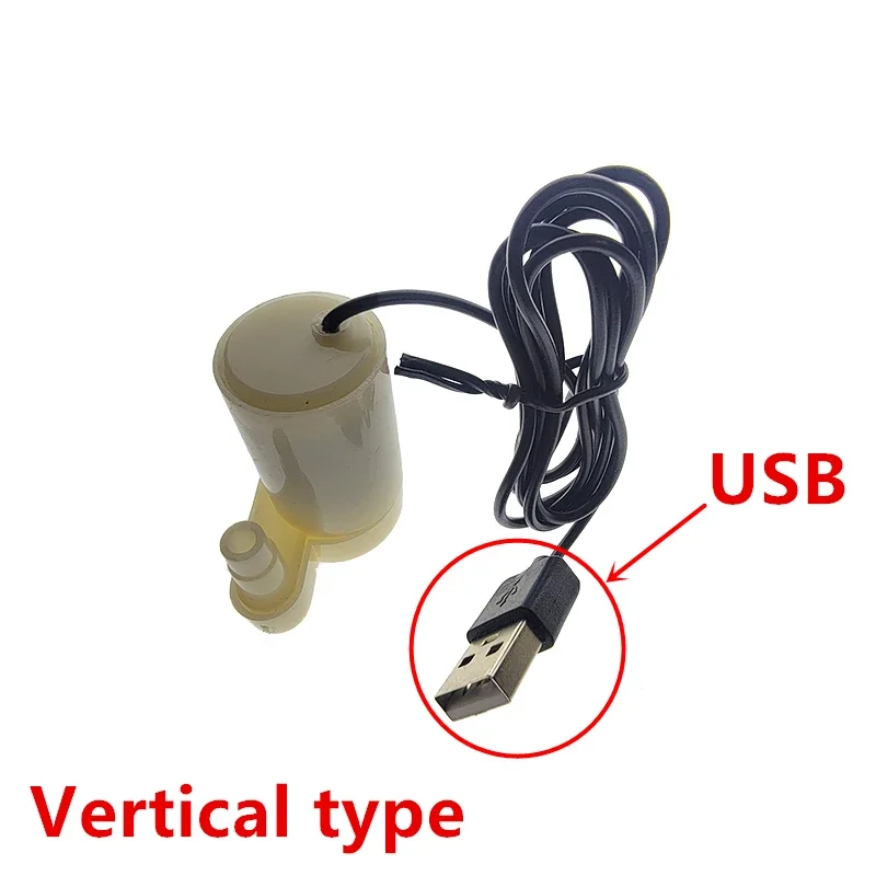 Nueva bomba de agua Micro sumergible y anfibia con Motor CC, 3/4,5 V, 80-100L/H, Motor CC, bomba sumergible de 3V, tubería de agua de 3W