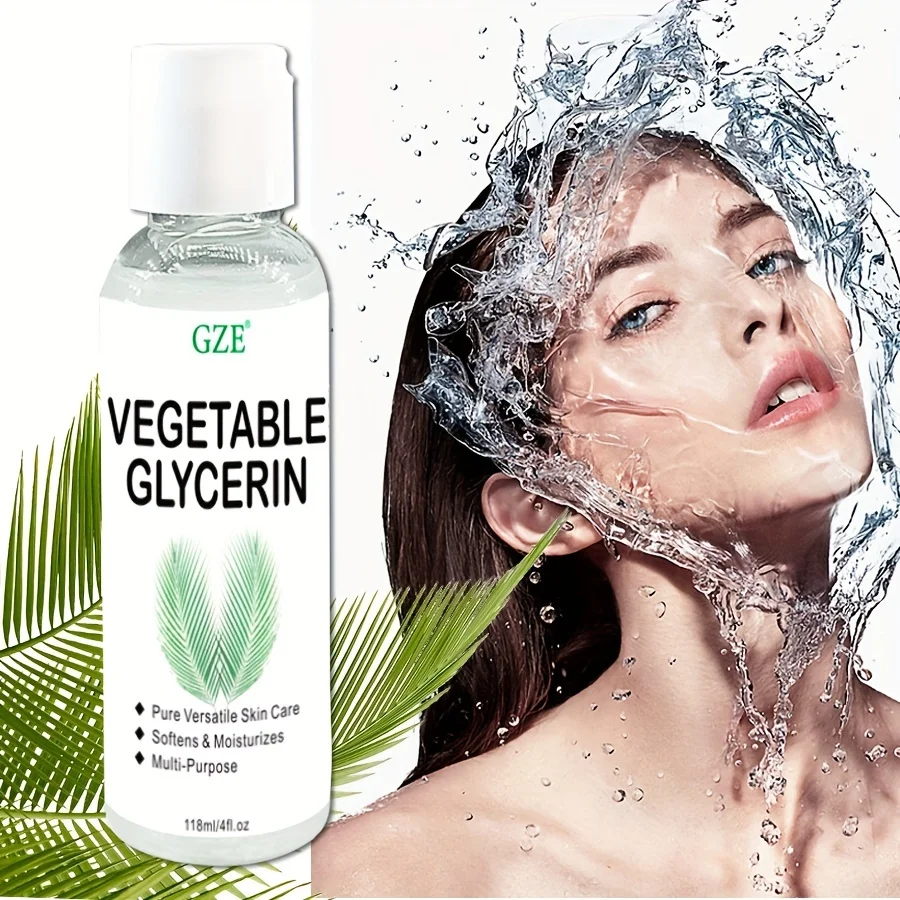 GZE-Glicerina Vegetal Multiusos, 100% Pura, Cuidados Versáteis com a Pele, Suavizante e Hidratante, Cuidados com a Pele Multiusos