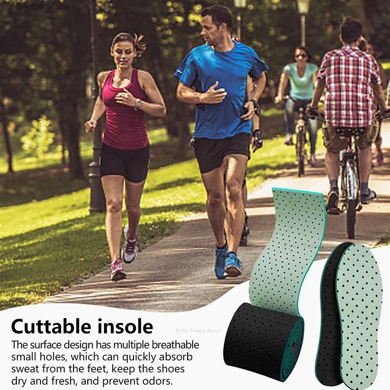 Semelles intérieures découpables pour adultes et enfants, 50/150cm, souples, confortables, Sport, respirantes, Absorption des chocs, Inserts de chaussures, semelles universelles pour pieds