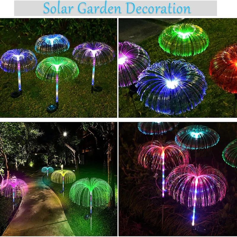 LED ソーラークラゲガーデンライト屋外防水庭バルコニー経路芝生ウェディングパーティーの装飾太陽光発電花ランプ