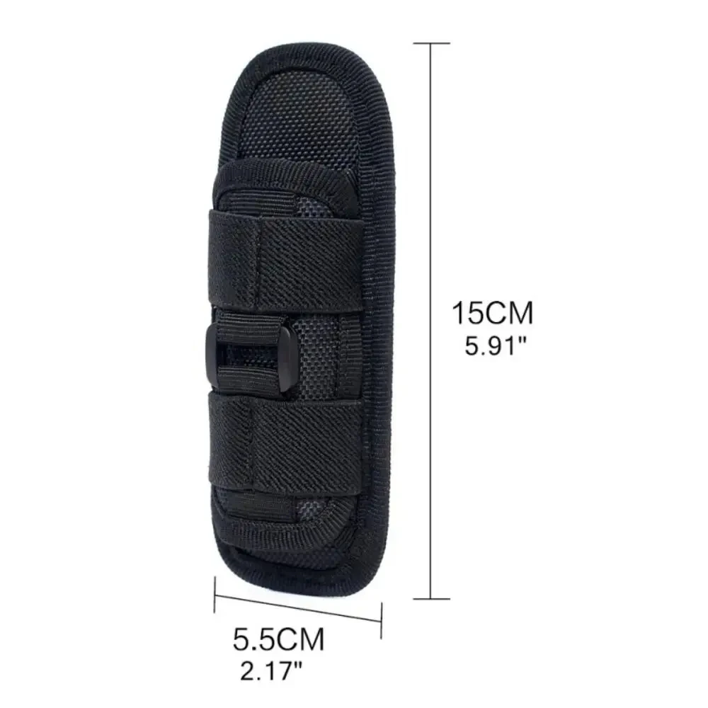 Tactical Flashlight Pouch Belt Torch Bag Durable Hunting Lighting Accessory Survival Kits 360 Degree Holster Rotary Torch Case