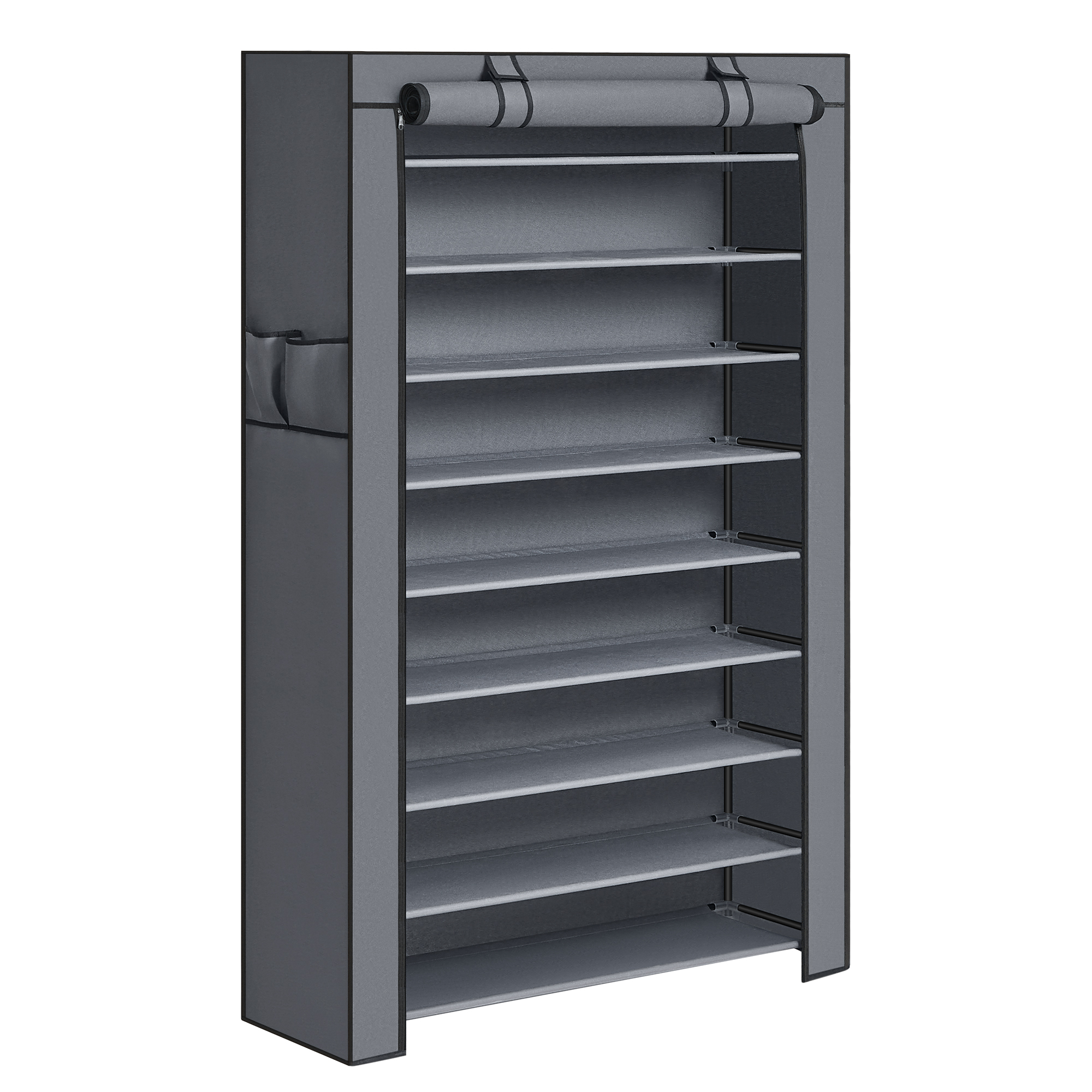 SONGMICS Schuhregal Schuhschrank, 10 Ebenen, für bis zu 40 Paar Schuhe