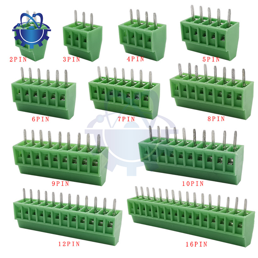 10 Teile/satz Grün Kabel terminal KF128 2,54mm PCB Mini Schraube Terminal Block Verdrahtung Stecker KF128-2.54 2P 3P 4P 5P 6P anschlüsse