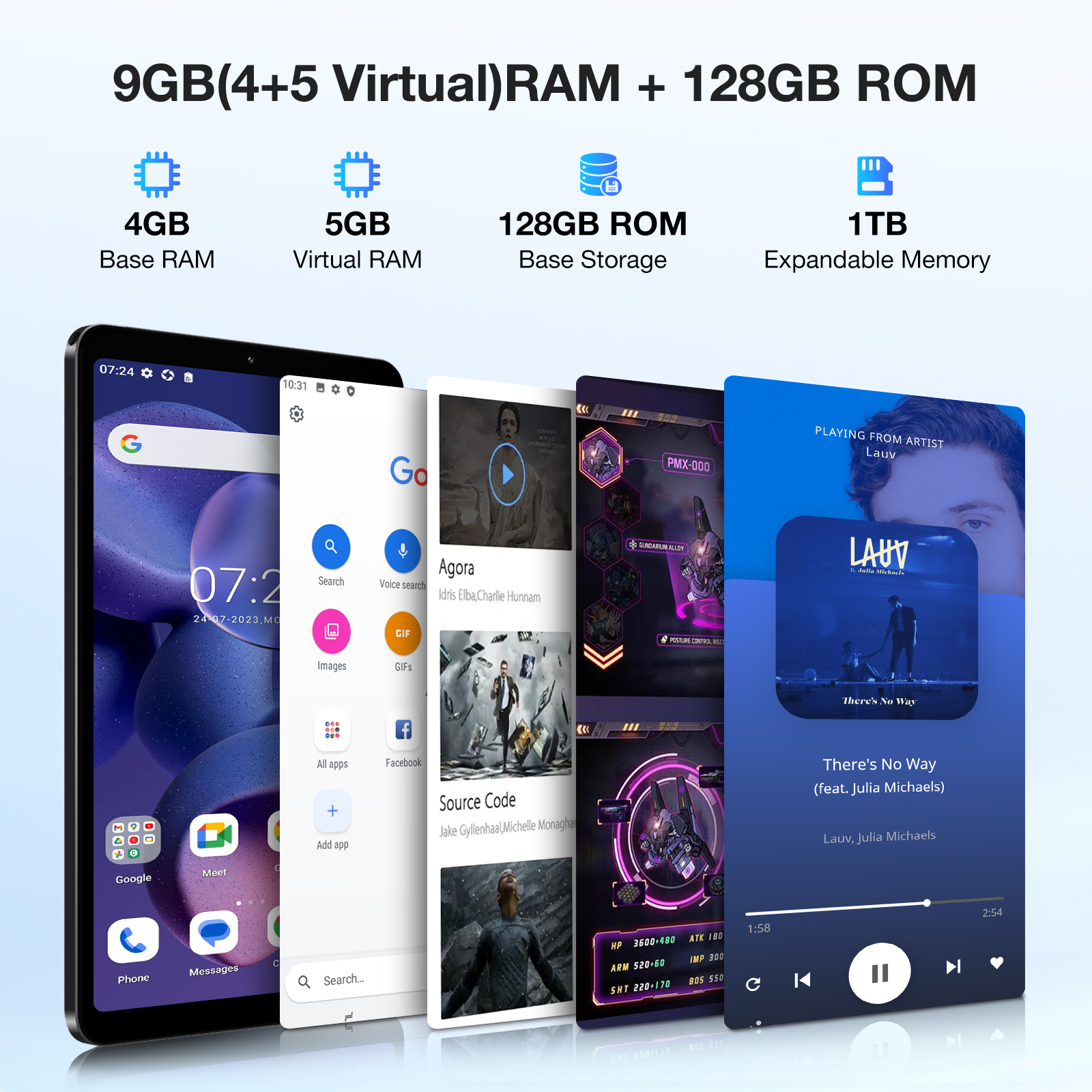 DOOGEE T20 Mini Android 13 Tablet 8,4 polegadas 9GB RAM + 128GB ROM/1TB 2,3K Tablet barato e bom 5060mAh bateria