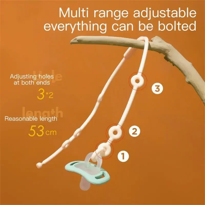 1 ~ 2PCS ใหม่ซิลิโคนของเล่นความปลอดภัยสายรัดทารกแรกเกิด Teething Soother Chew Dummy โซ่ปรับเด็ก Pacifier คลิป Teether สายรัด