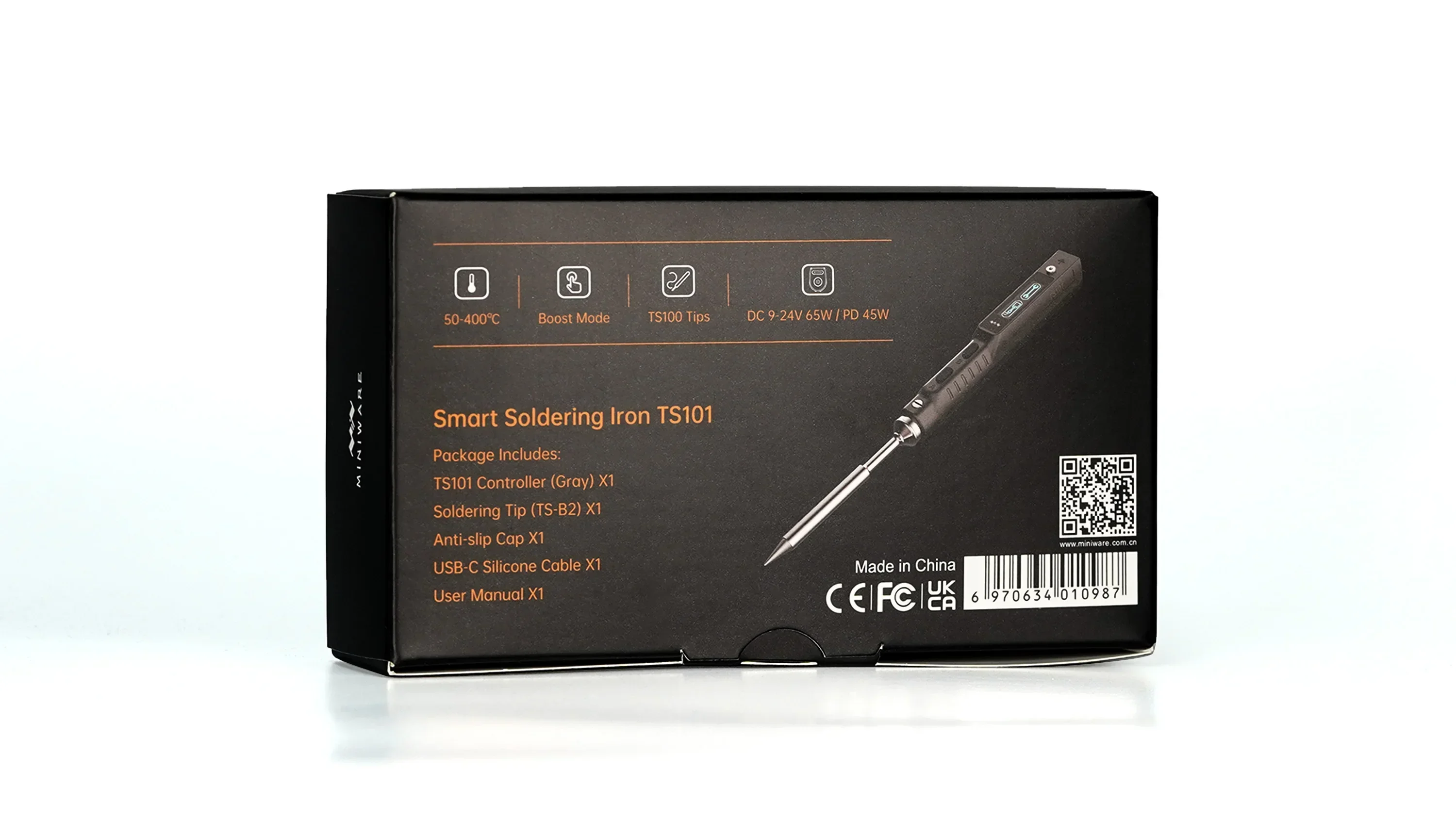 Original TS101 65W Digital Electric Soldering Iron LCD Programable Display Adjustable Temperature ts100 version no power supply