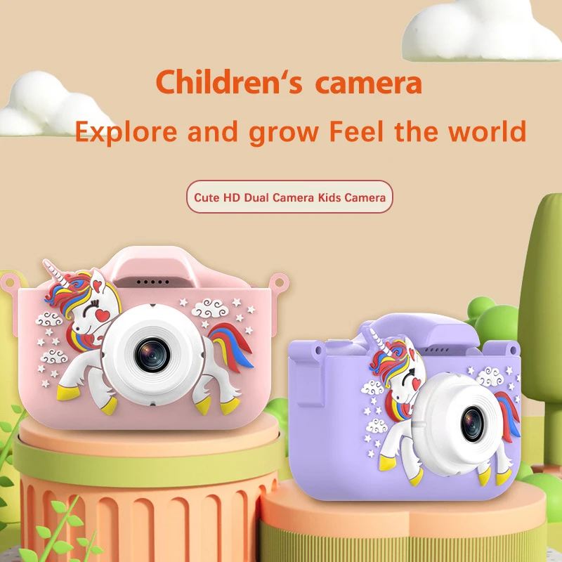 Mini เด็กการ์ตูนกล้องของเล่นน่ารัก Zoon ของเล่นกล้อง Parent-child Interaction กล้อง Selfie แบบพกพากลางแจ้งกล้องของเล่น