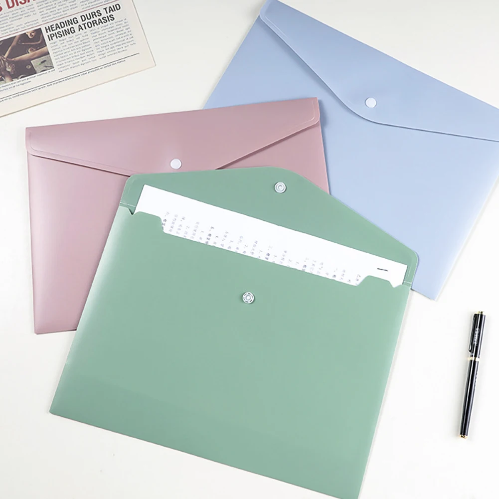 Carpetas de documentos A4, bolsa de información de oficina, PP, organizador de escritorio, bolsa de almacenamiento para estudiantes, accesorios de oficina escolar