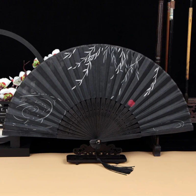 Ventaglio pieghevole, ventaglio pieghevole in stile retrò, regalo di compleanno, per spettacoli di danza, oggetti di scena decorativi