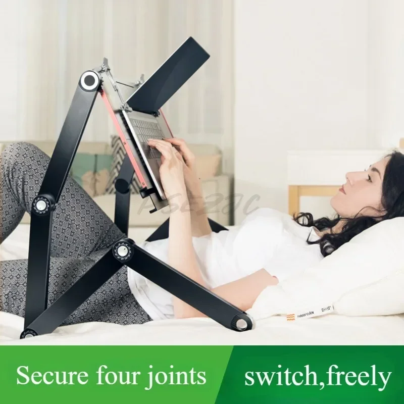 OMAX โต๊ะพับขยายและยกโต๊ะแล็ปท็อปเตียงแบบพกพา Lazy Person Stand การเรียนรู้ Workbench