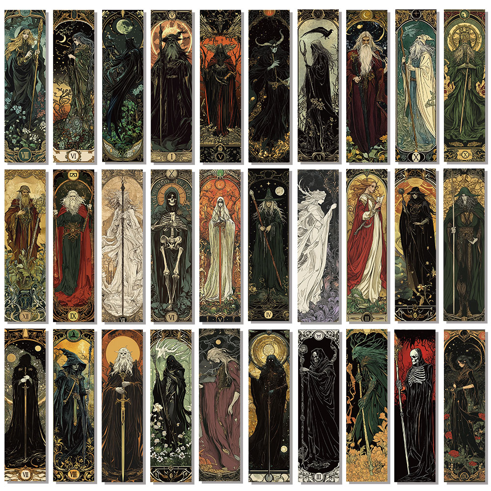30/60PCS Creative Gothic สไตล์ Dark Wizard บุ๊คมาร์คความงามการ์ด Creative อ่านหนังสือหมวดหมู่ Annotated DIY บุ๊คมาร์ค