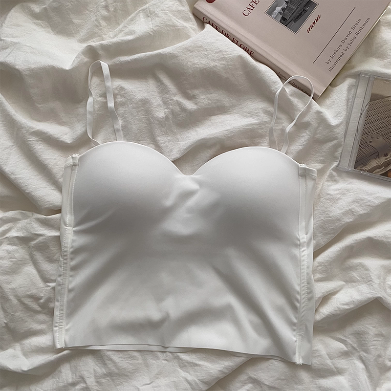 Dunne sectie dubbele bandjes effen kleur bretels hete meisjes binnen sportvest sexy bovenkleding dieptepunt slanke vrouwen