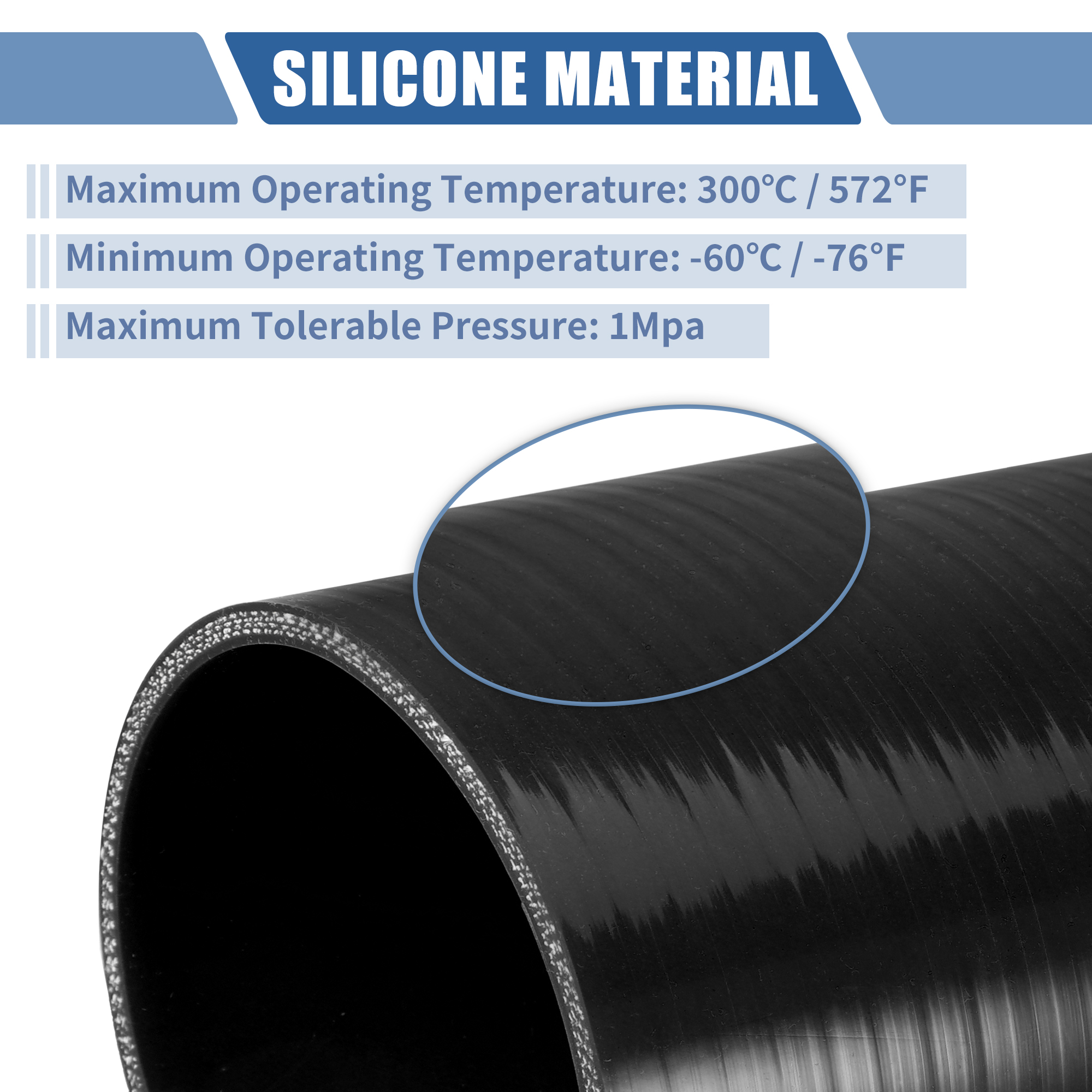 UXCELL 6 мм/8 мм/10 мм/12 мм/14 мм/16 мм/18 мм-40 мм ID 30 мм Длина автомобильный силиконовый шланг торцевая крышка силиконовая трубка для байпасной трубки черный