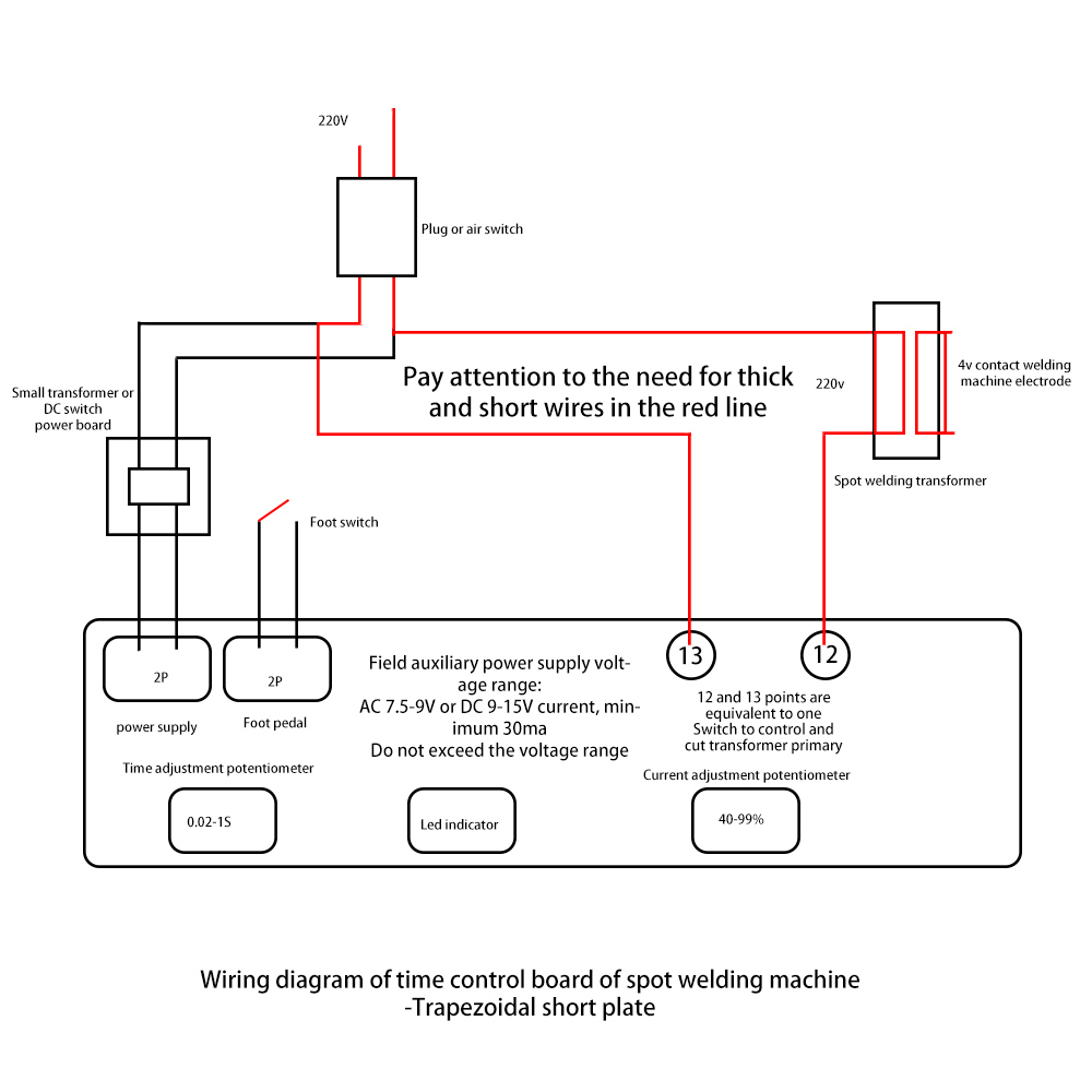 41A/100A Digitale Spot Schweißen Maschine Zeit & Strom Control Display Spot Schweißer Controller Board