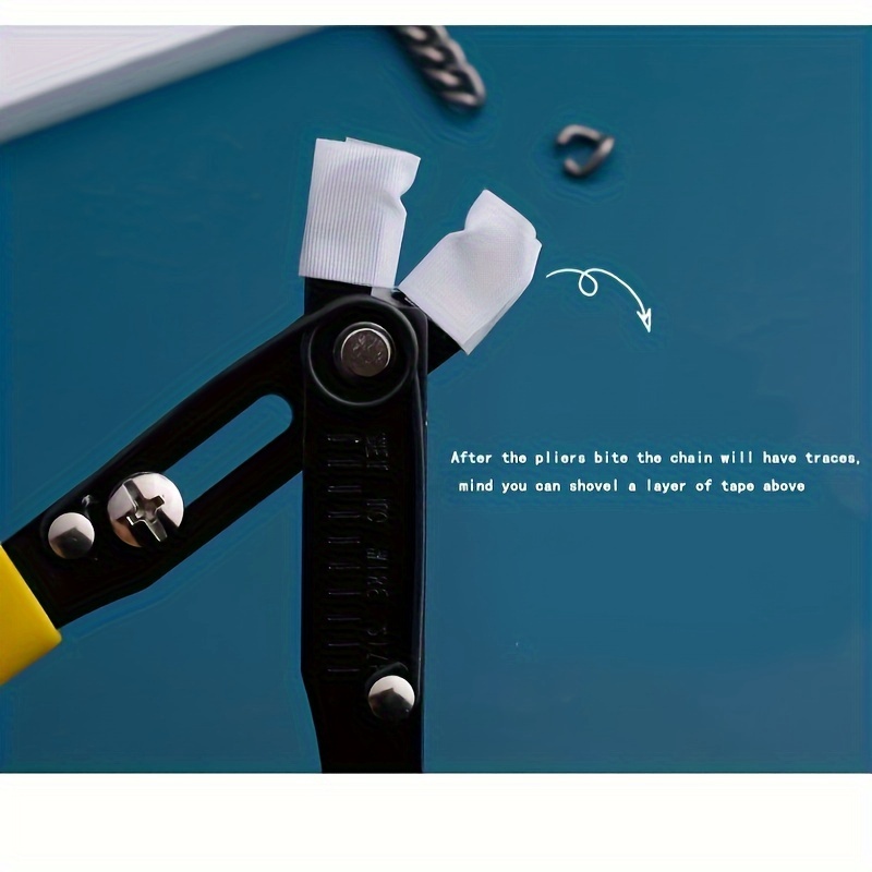 Jewelry Chain Clamp Pliers - Riveting Tool, DIY Chain Cutter & Opener, Adjustable Toothless Pliers for Jewelry Making