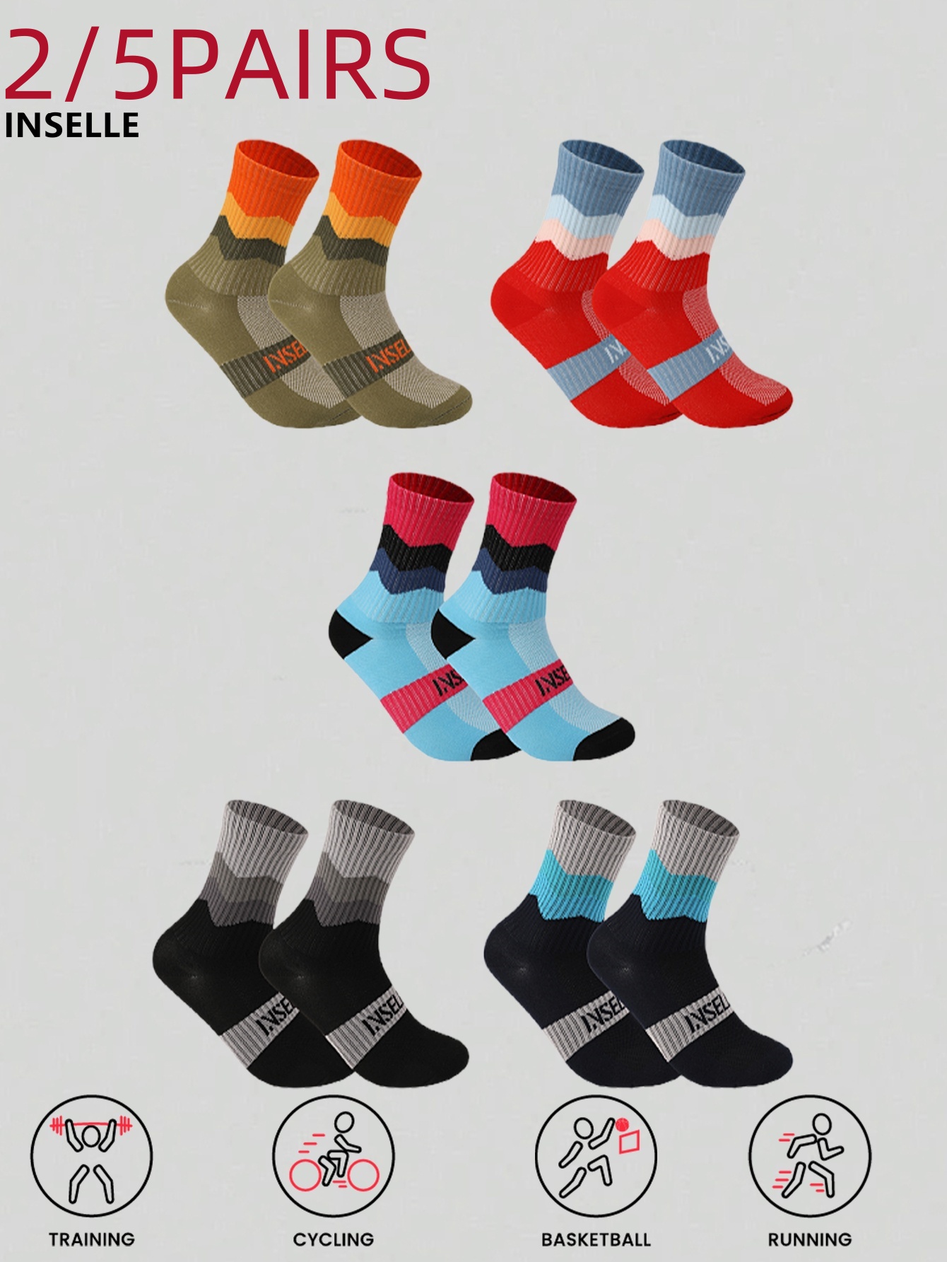 2 paar professionele fietssokken ademend racefietssokken heren dames buitensporten race compressie fietsen voor dames